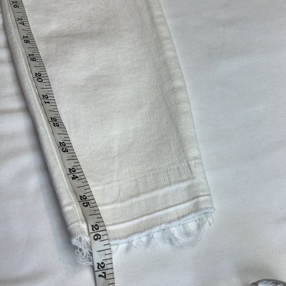 SPANX pull on, Stretch, Distress Frayed hem, white Jeans SZ S - Picture 9 of 9